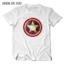 Comic LOGO Super Hero T Shirt Superman Batman Captain America the Flash Marvel Movie Men Cosplay T-Shirts superhero Geek Tee