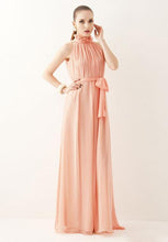 Hot Sale 2017 Women Dress Elegant Bohemian Beach  Neck Sexy Maxi Dress Chiffon Halter Long Dress DR410