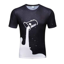 2017 High Quality Water Droplets Move Printed 3D T-shirts Punk 3D Short Sleeve T-Shirt M-4XL /6 style Men's T-Shirts