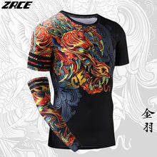 Compression Shirt Chinese Style Funny t shirts Dragon Brand Clothing 3D T shirt with Arm Sleeve  Tee Shirt Homme Workout Tshirts