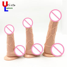 Utinta Leptura Whopper Flesh Color Realistic Dildos Sucker Dick for Women, Erotic Sex Toys Simulation Male Penis Adult Products
