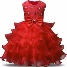 Aini Babe Baby Girls First Birthday Communion Dresses Kids Party Ball Gown Princess Bridesmaid Children Tutu Dress Girl 0-8 Year