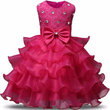 Aini Babe Baby Girls First Birthday Communion Dresses Kids Party Ball Gown Princess Bridesmaid Children Tutu Dress Girl 0-8 Year
