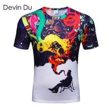 2016 New summer short sleeve round collar 3d printed t shirt men brand 100% Polyester men's 3D t shirt fashion Men's Clothing