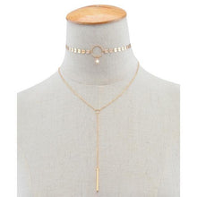2017 Hot Sale Gold Silver  Sequins Long Tassel Star Choker Necklace Accessories For Women Jewelry Double Layer Chokers #230627