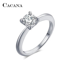 CACANA Cubic Zirconia Rings For Women Slender Delicate Trendy Zinc Alloy Rings Jewelry Bijouterie Wholesale  NO.R559
