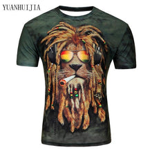 2017new galaxy space 3D t shirt lovely kitten cat eat pizza funny tops tee short sleeve summer shirts for men