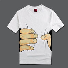 Unisex Summer Men Males Casual Cotton Short Sleeve T-shirt Big Hand Print Tops 6475
