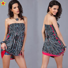 Plus Size Casual Women Dresses 2016 Summer Deep V Backless Sundresses Sexy Women Silk Dress Extra Large Beach Style Hot Sale