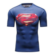 2016 marvel batman compression shirt fitness tights crossfit quick dry short sleeve t shirt Summer Men tee tops clothing