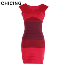CHICING Sexy Slash Neck Off Shoulder Cross Bandage Dress 2017 Stretch Sleeveless High Waist Mini Bodycon Dress Vestidos A148007