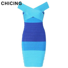 CHICING Sexy Slash Neck Off Shoulder Cross Bandage Dress 2017 Stretch Sleeveless High Waist Mini Bodycon Dress Vestidos A148007