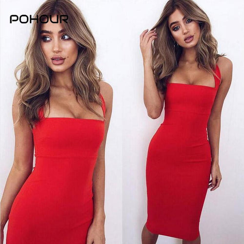 2017 Women Sexy White Bodycon Bandage Dress Black Halter Strapless Sleeveless Club Cotton Party Dresses