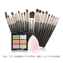 makeup brushes Set 6 Colors Concealer Palette maquiagem Puff 20 brushes Face Contour Cosmetic Make Up Tools Brushes for make-up