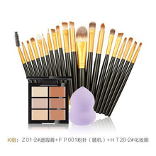 makeup brushes Set 6 Colors Concealer Palette maquiagem Puff 20 brushes Face Contour Cosmetic Make Up Tools Brushes for make-up