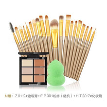 makeup brushes Set 6 Colors Concealer Palette maquiagem Puff 20 brushes Face Contour Cosmetic Make Up Tools Brushes for make-up