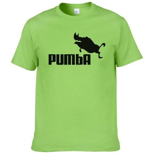 2016 funny tee cute t shirts homme Pumba men short sleeves cotton tops cool tshirt summer jersey costume t-shirt #062