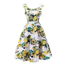 Kostlich Floral Print Women Summer Dress Hepburn 50s 60s Vintage Dress Women 2017 A-Line Party Dresses With Belt Sundress Female