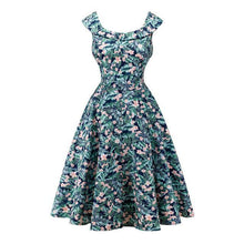 Kostlich Floral Print Women Summer Dress Hepburn 50s 60s Vintage Dress Women 2017 A-Line Party Dresses With Belt Sundress Female