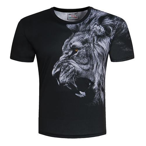 BIANYILONGNew Fashion Men/Women T-shirt 3d lion Print Designed Stylish Summer T shirt Brand Tops Tees Plus Size M-5XL
