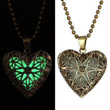 Glow In the Dark Heart Necklace Pendant Christmas Gift for Daugher Mum