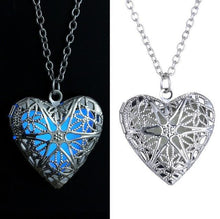 Glow In the Dark Heart Necklace Pendant Christmas Gift for Daugher Mum