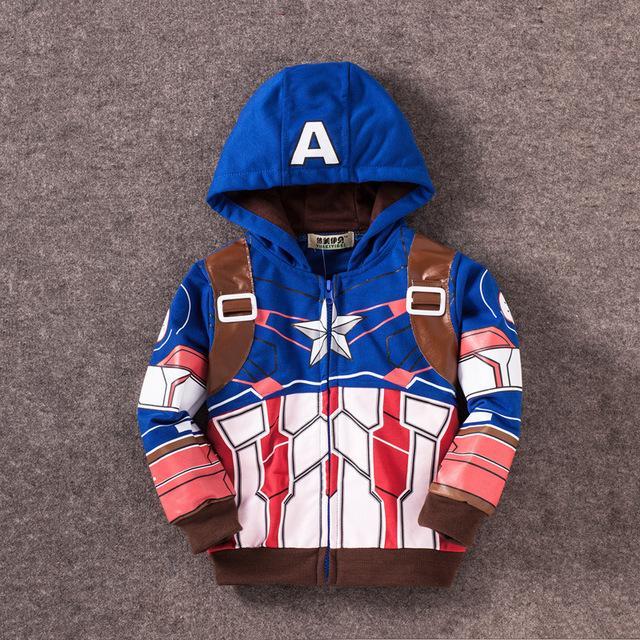 Avengers Iron Man Thor Children Hoodies Boys Clothes Baby Boys Coat Spider Man Costume Kids Hoodie Child Top Tees T Shirts