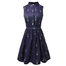 Summer Dress 2017 Women Dress flamingo dress  Unicorn Cactus Prints Casual High Waist Cute A Line Mini Dresses