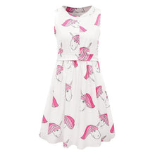 Summer Dress 2017 Women Dress flamingo dress  Unicorn Cactus Prints Casual High Waist Cute A Line Mini Dresses