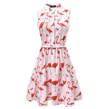 Summer Dress 2017 Women Dress flamingo dress  Unicorn Cactus Prints Casual High Waist Cute A Line Mini Dresses