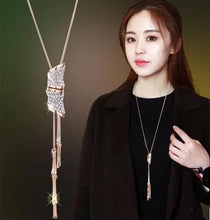 BYSPT Zircon Black Rose Flower Long Necklace Sweater Chain Fashion Metal Chain Crystal Flower Pendant Necklaces Adjusted