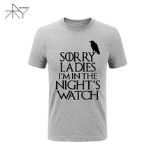 2017 Games Of Thrones Sorry Ladies I'm in the Night's Watch Bird T Shirt Men Funny Cotton Short Sleeve T-shirt Tshirt  Plus Size