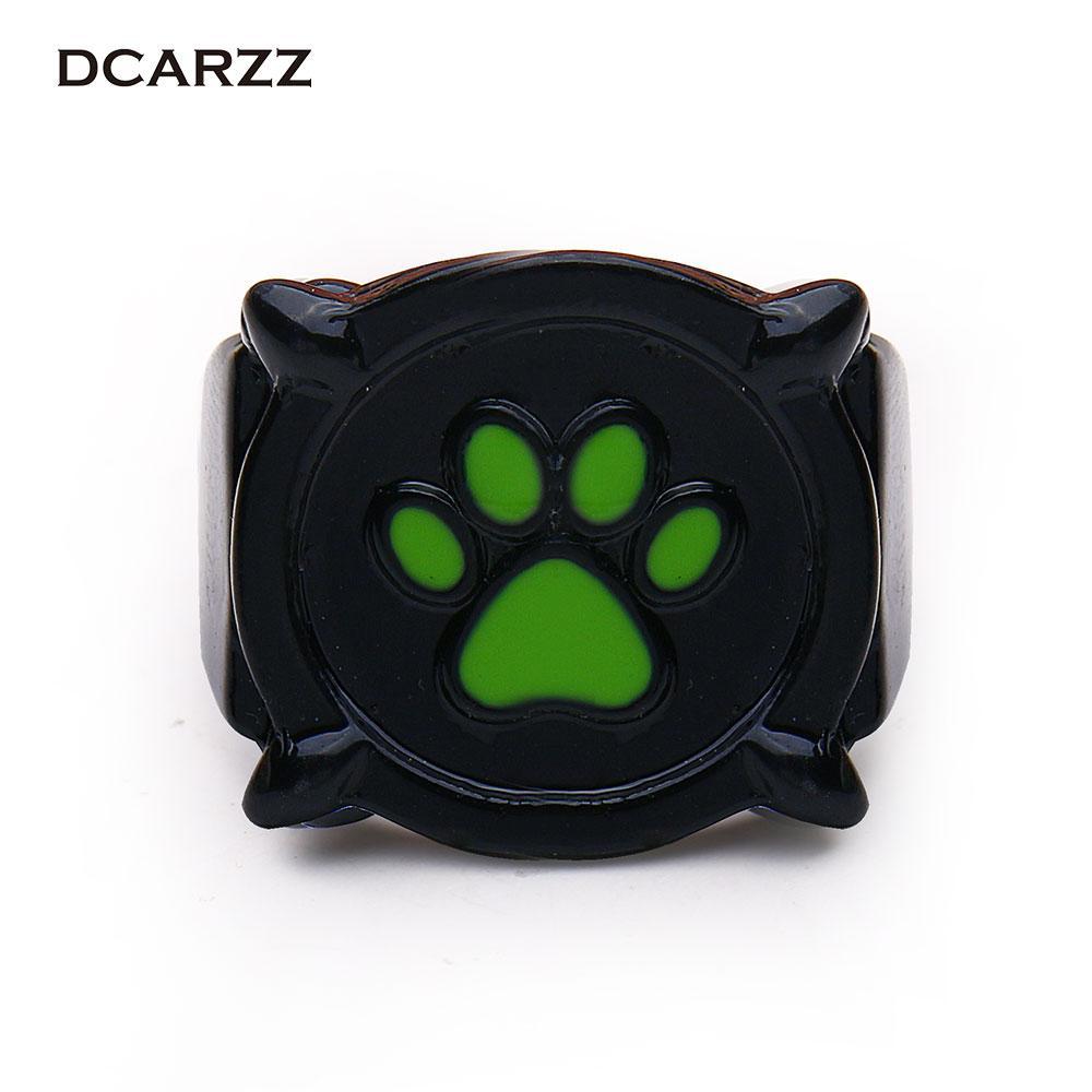 Chat Noir Green Pawprint Ring for Men Miraculous: Tales of Ladybug & Cat Noir Cartoon Jewelry Gift for fan/Cosplay Accessory
