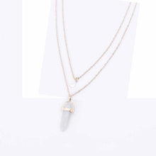 TOMTOSH 1PCnatural stone moon choker necklace fashion gold color crystal pendant necklace for women