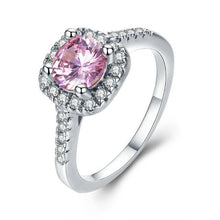 MDEAN Wedding rings for women White Gold Color jewelry   rings Engagement square bague AAA zirconia Accessories bijouxMSR035