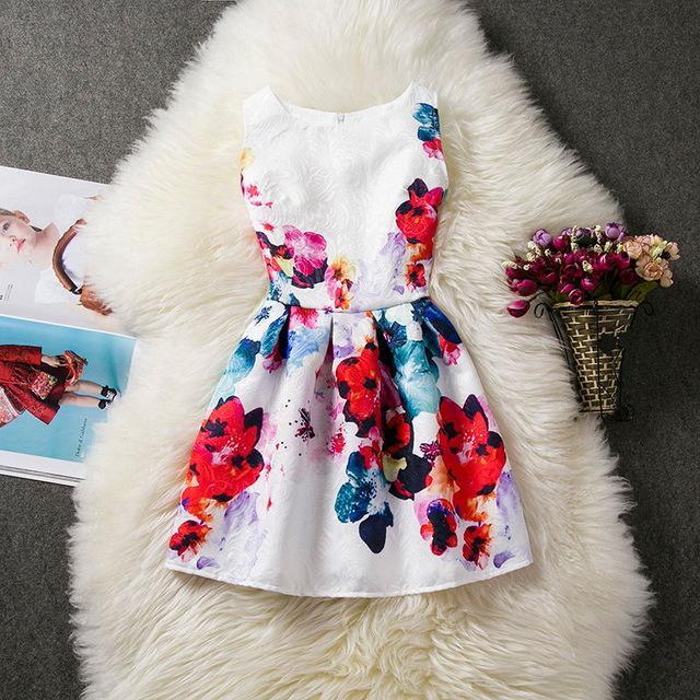 Butterfly Dress For Girl Wear Sleeveless Cotton Summer 2017 Kids Clothes Children Clothing Birthday Gift For Girls 6 7 8 9 10
