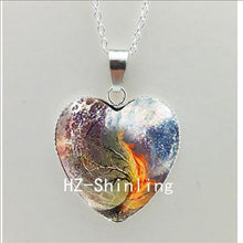 2016 New Divergent Heart Necklace Divergent Tree Pendant Jewelry Women Heart Necklace Art Glass Necklace HZ3