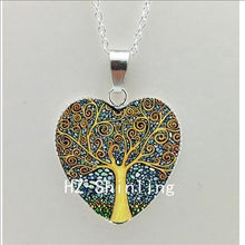 2016 New Divergent Heart Necklace Divergent Tree Pendant Jewelry Women Heart Necklace Art Glass Necklace HZ3
