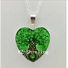 2016 New Divergent Heart Necklace Divergent Tree Pendant Jewelry Women Heart Necklace Art Glass Necklace HZ3