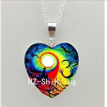 2016 New Divergent Heart Necklace Divergent Tree Pendant Jewelry Women Heart Necklace Art Glass Necklace HZ3