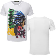 2016 Fashion Brand New men's T-shirt Indian Print t shirt Casual loose fit Short Sleeve O-neck Tops Tees male tshirt TX80 R