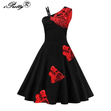 2017 Plus Size Vintage Butterfly Embroidery Summer Dress Robe Rockabilly Oblique Sleeveless Hepburn 50s 60s Swing Pin Up Vestido