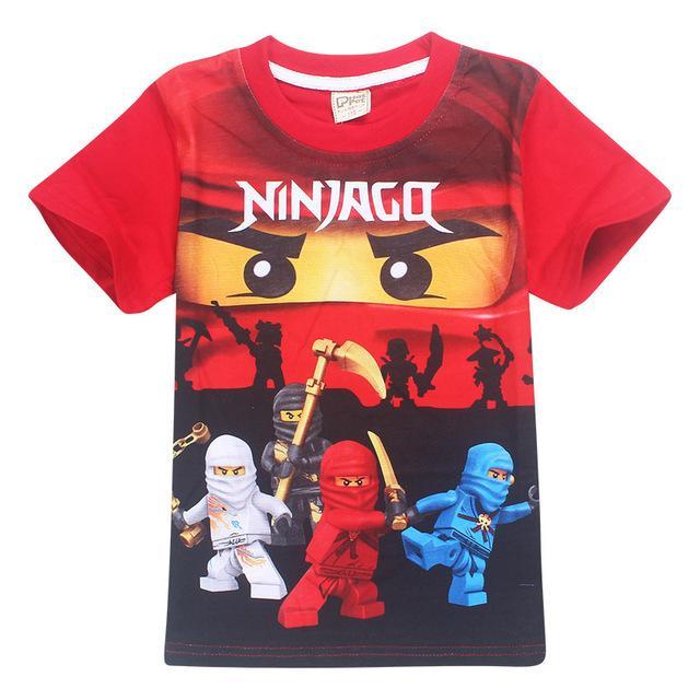 2017 Summer Kids Boys T-shirt Ninja Ninjago T Shirts Children Clothing Cotton Top Tees Boys Girls Kids Costume Boys Clothes 3-8y