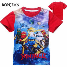 2017 Summer Kids Boys T-shirt Ninja Ninjago T Shirts Children Clothing Cotton Top Tees Boys Girls Kids Costume Boys Clothes 3-8y