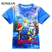 2017 Summer Kids Boys T-shirt Ninja Ninjago T Shirts Children Clothing Cotton Top Tees Boys Girls Kids Costume Boys Clothes 3-8y