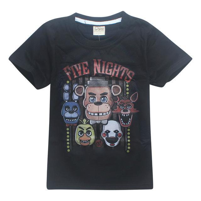 2017 Summer Children's Clothes Cartoon T-Shirts Five Nights At Freddy's  Boys Girls Clothing Kids T Shirt 5 Freddys Tops 3-12Y