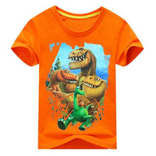 2017 Summer Boy Girl Dinosaur Pattern Short SleeveS T-Shirt Kids 100%Cotton White shirts For Kids Cartoon Print Clothes ACY003