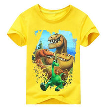 2017 Summer Boy Girl Dinosaur Pattern Short SleeveS T-Shirt Kids 100%Cotton White shirts For Kids Cartoon Print Clothes ACY003