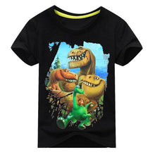 2017 Summer Boy Girl Dinosaur Pattern Short SleeveS T-Shirt Kids 100%Cotton White shirts For Kids Cartoon Print Clothes ACY003