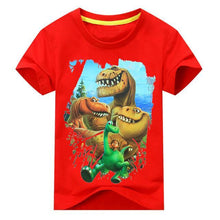 2017 Summer Boy Girl Dinosaur Pattern Short SleeveS T-Shirt Kids 100%Cotton White shirts For Kids Cartoon Print Clothes ACY003